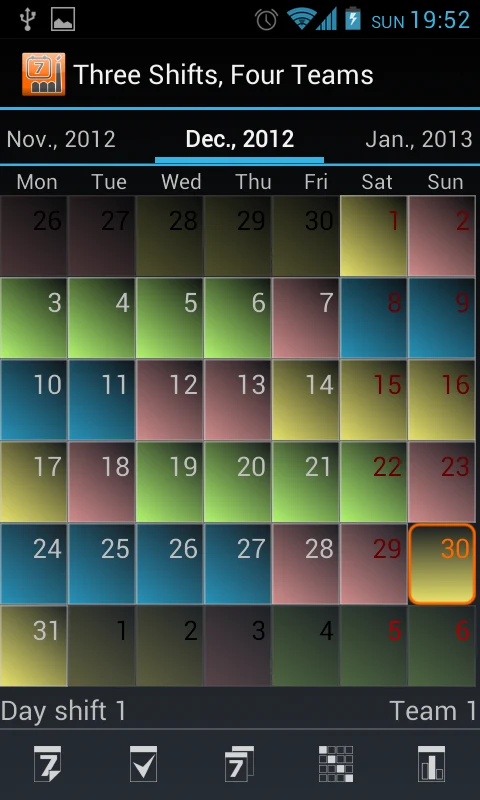 Shift Schedule + Alarm Clock screenshot