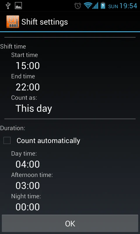 Shift Schedule + Alarm Clock screenshot