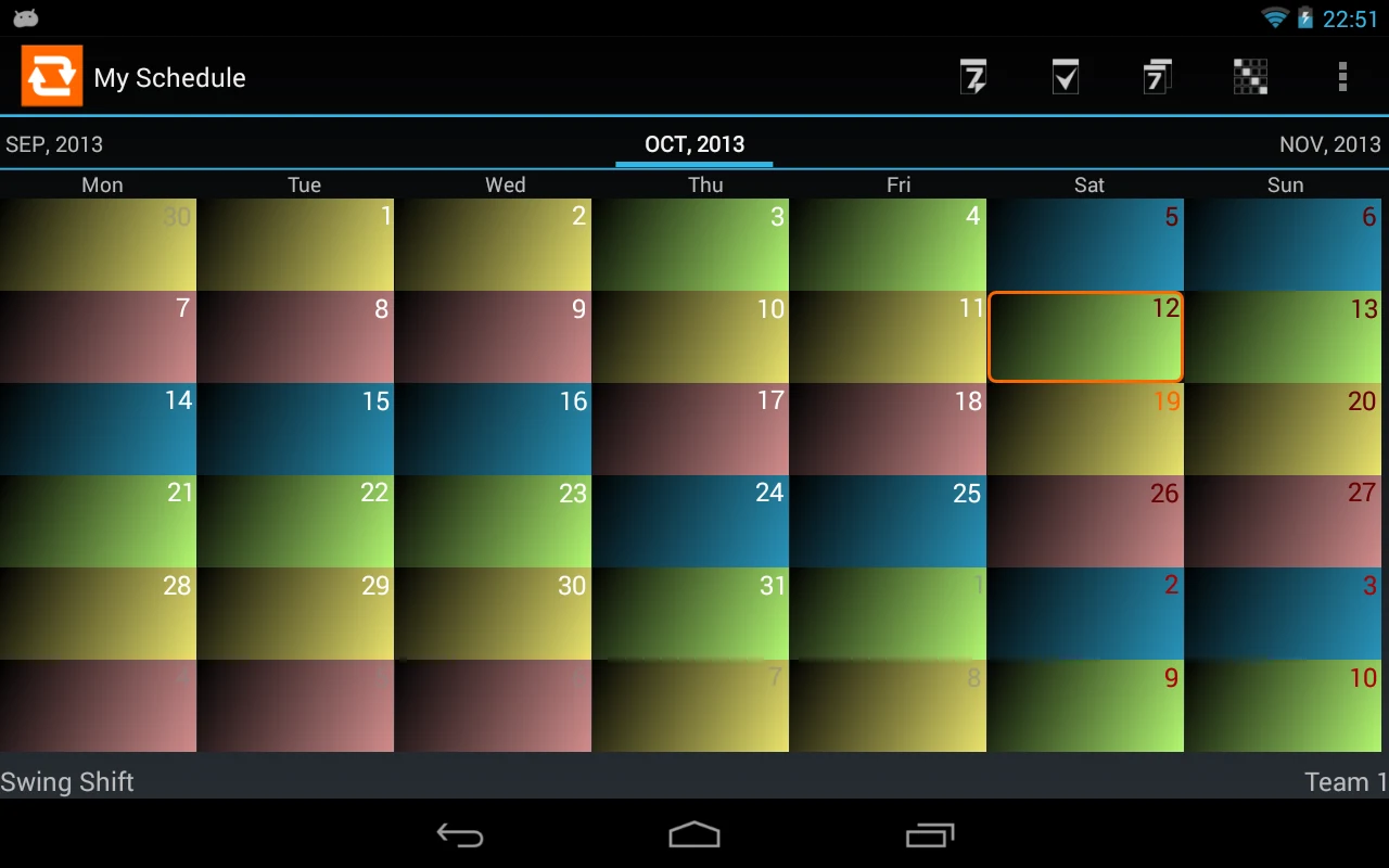 Shift Schedule + Alarm Clock screenshot