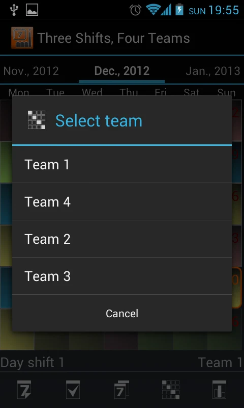 Shift Schedule + Alarm Clock screenshot